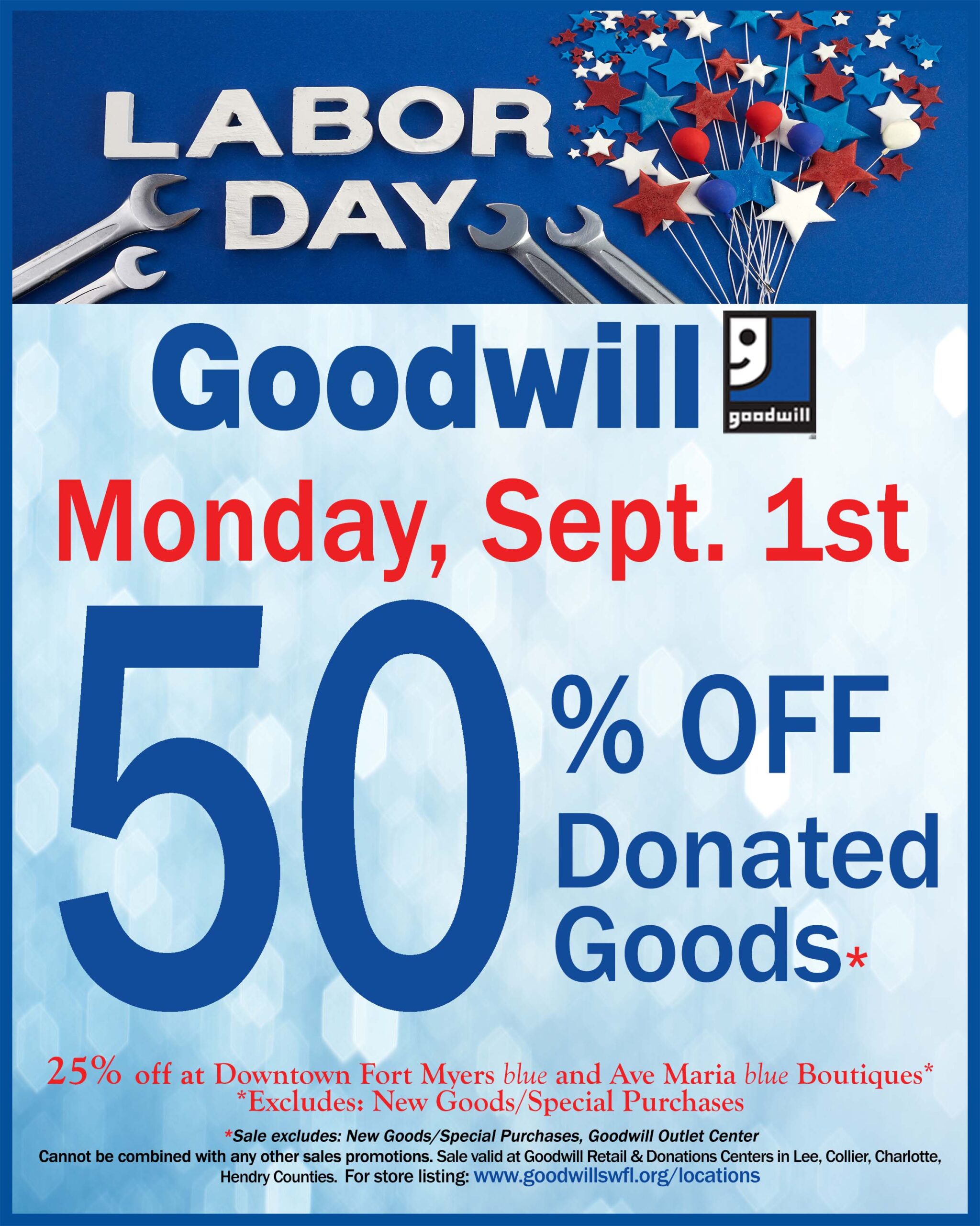50% Off Labor Day Sale